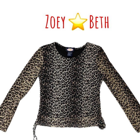 Y2K animal print long sleeve top - Picture 1 of 5